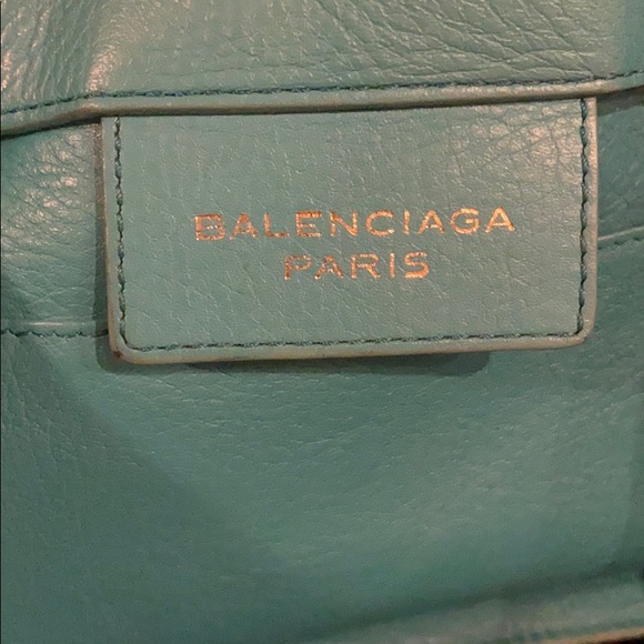 Teal Balenciaga mini papier crossbody - Picture 3 of 6